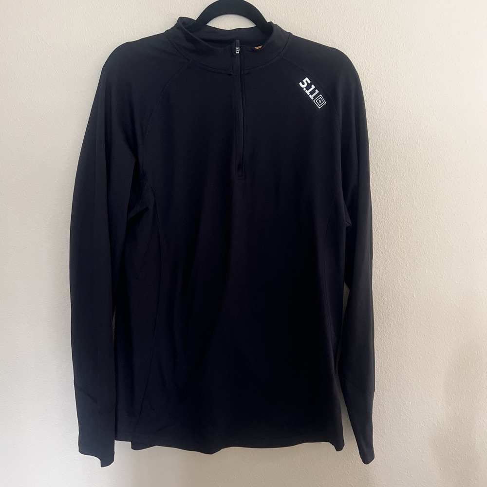 5.11 Tactical Half Zip Shirt Mens L Black Always Be Ready Polyester Pullover